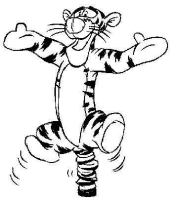 A coloring page of winnie the pooh - tigger